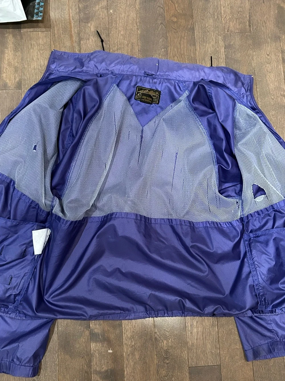 Vintage 1990s (1994) Eddie Bauer Purple Packable Windbreaker Jacket